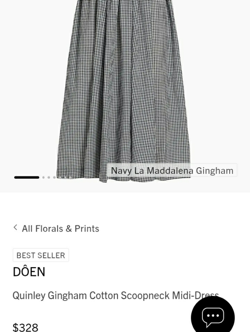 Women’s Black & White Gingham Midi Skirt, Size MEDIUM - Picture 3 of 13